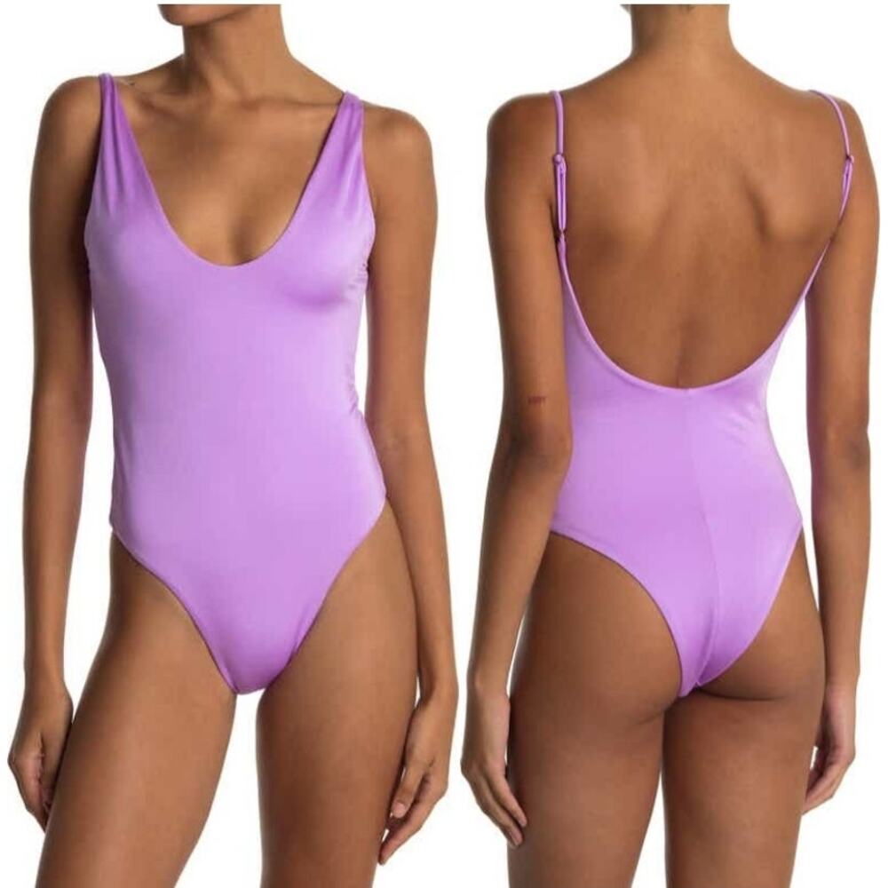 Resort Minimalist Solid Bond Eye Basic Beaches Viva One Piece Swimsuit Jewel XS